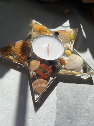 Clear Star Candle Holder