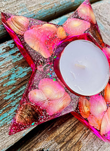 Pink Sea Star Candle Holder